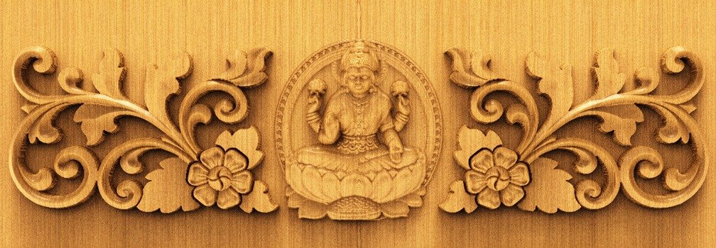 H God Frame - HB-23 Traditional Divine Deity Relief Panel for Mandir Decor